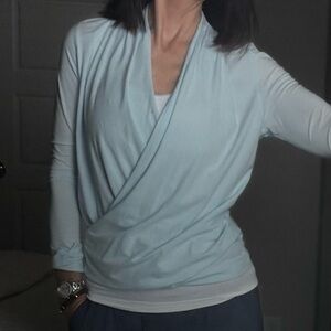 lululemon athletica Light Blue Wrap Top